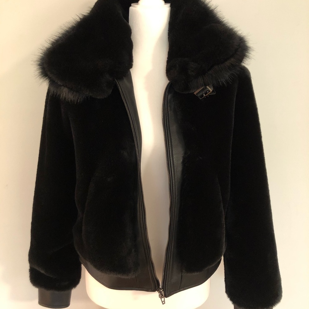 Blank NYC - Moto-inspired faux fur coat